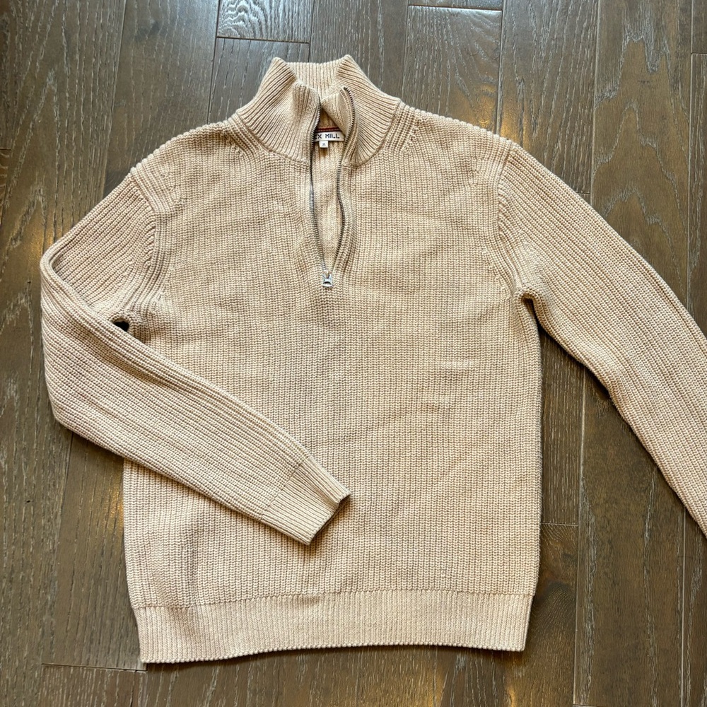 Alex mill Half Zip Sweater in Chunky Cotton